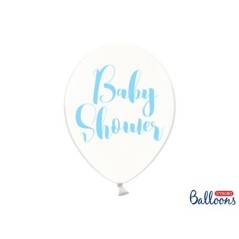 globos transparentes baby shower azul 6 uds SB14C 202 099B 6 8435525837732