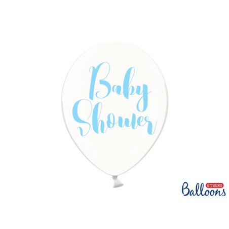 globos transparentes baby shower azul 6 uds SB14C 202 099B 6 8435525837732