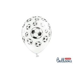 globos balones de futbol 6 uds de 30 cm SB14P 116 008 6 8435525837732