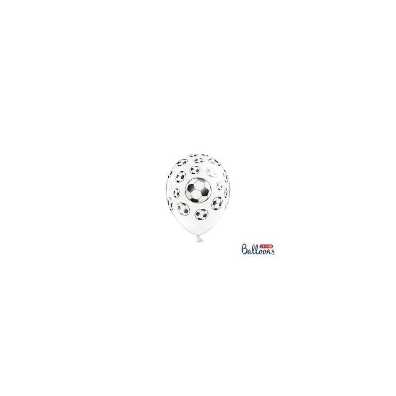 Globos balones de futbol 6 uds de 30 cm
