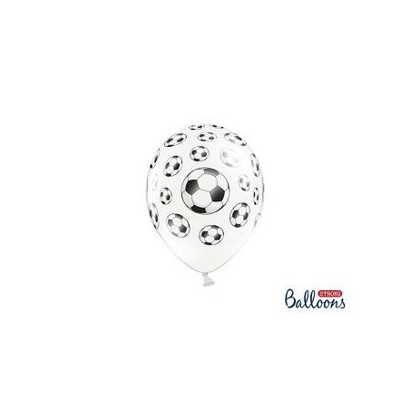 globos balones de futbol 6 uds de 30 cm SB14P 116 008 6 8435525837732