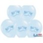 Globos patucos bebe azules 6 uds 30 cm