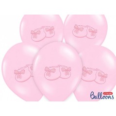 globos patucos bebe rosas 6 uds 30 cm SB14P 225 081J 6 8435525837732