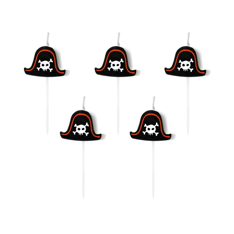 Velas cumpleaños piratas 5 uds