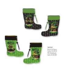 botas de agua tortugas ninja talla 24 negras TN7507 T24NECL 8435525837732
