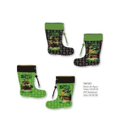 botas de agua tortugas ninja talla 24 negras TN7507 T24NECL 8435525837732