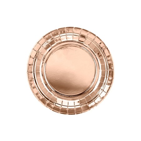 platos rosa dorado 18 cm 6 uds TPP35 019R 8435525837732