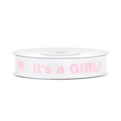 cinta blanca its a girl 10 metros de 12 mm TRP12 1 081 8435525837732
