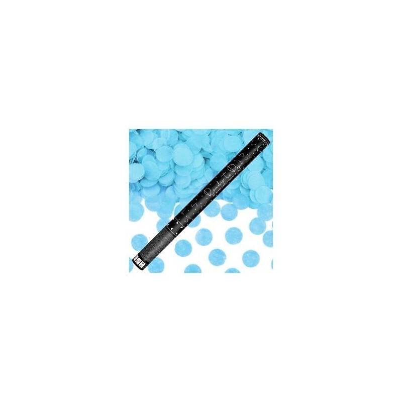 Cañon confeti revelador del genero bebe azul 60 cm