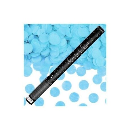 Cañon confeti revelador del genero bebe azul 60 cm