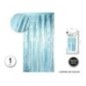 Cortina flecos azul mate 1x2 metros