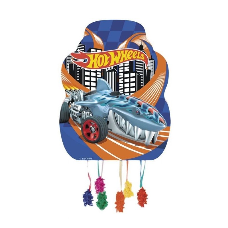 Piñata cumpleaños Hot Wheels 33x46 cm