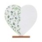 Centro mesa corazon madera 19x4x19 cm