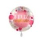 Globo feliz cumpleaños tonos rosa 43 cm