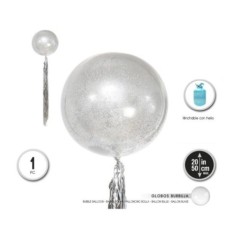Globo-burbuja-purpurina-plata-50-cm-borla-de-flecos-1-ud-8433584551033-55103
