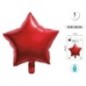 Globo estrella roja 45 cm helio o aire