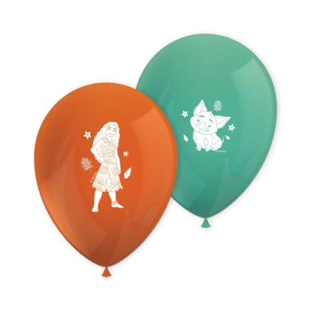 Globos Vaiana Moana II latex 8 uds