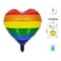 Globo foil arcoiris corazon orgullo 45 cm
