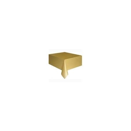 Mantel dorado oro plastico 137x274 cm