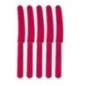 Cuchillos rojos plastico 10 uds