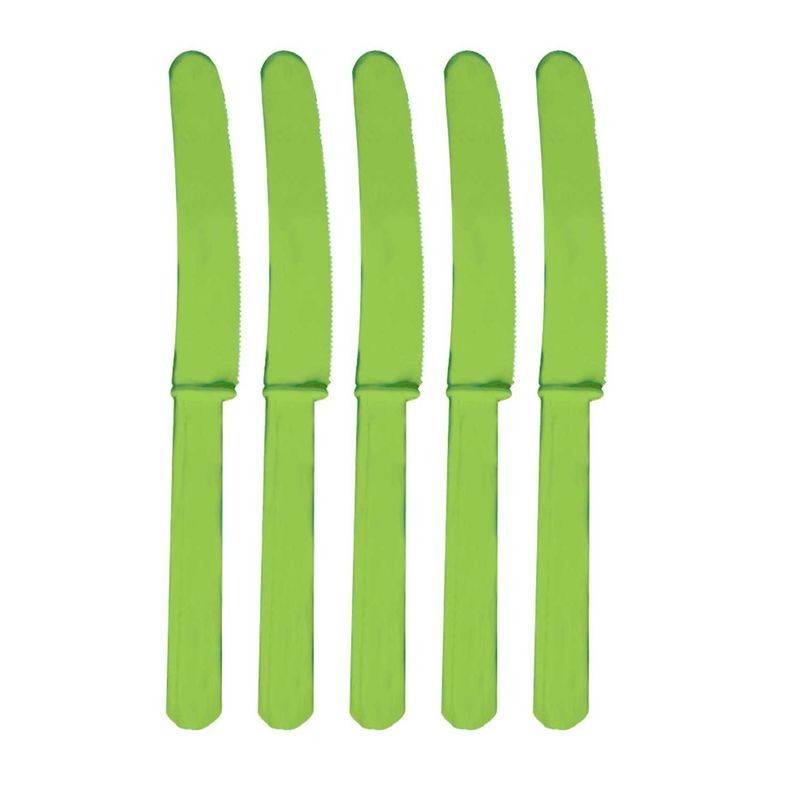Cuchillos Verde plastico 10 uds