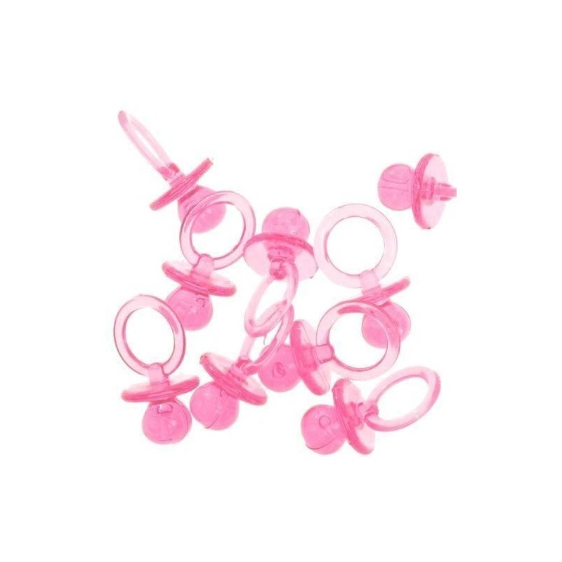 Chupetes rosas decorativos 18 uds