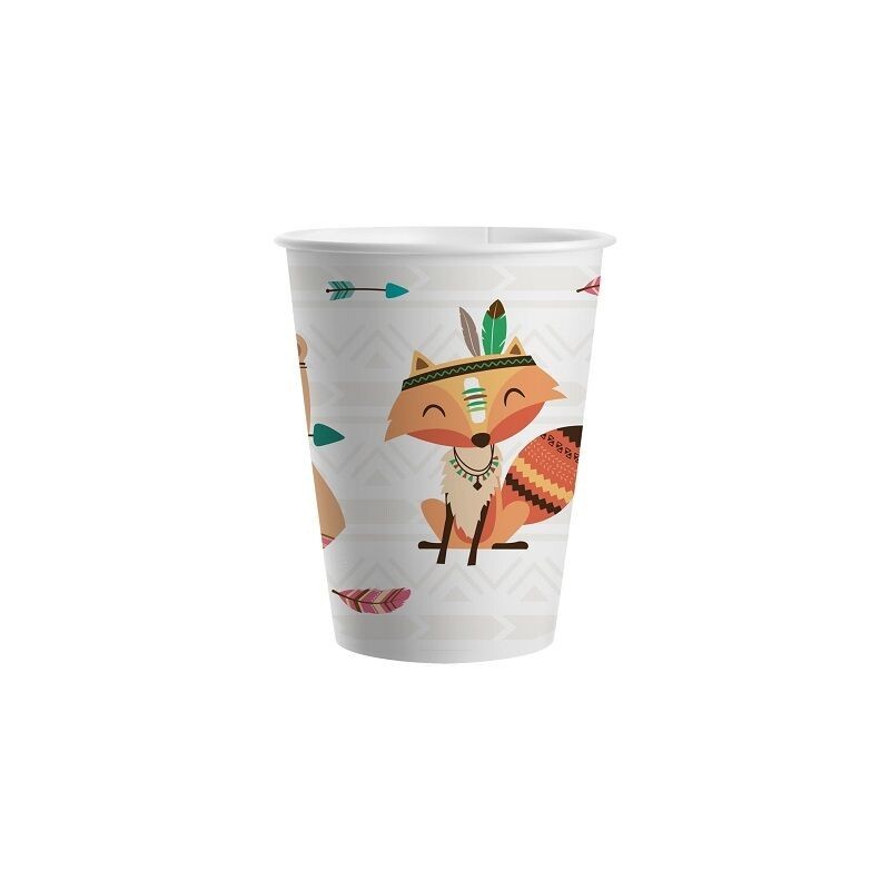 Vasos tipi indios 8 uds cumpleaños