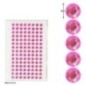 Gemas adhesivas adiamantes rosas 120 uds 8 mm