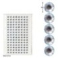 Gemas adhesivas adiamantes plata 120 uds 8 mm