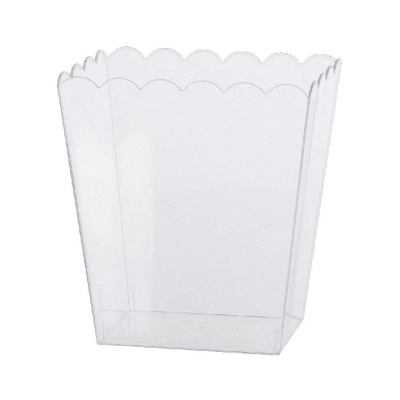 Caja transparente mediana 14x11x15 cm decoracion mesa chuches