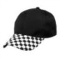 Gorra Racing carreras negra cuadros blancos