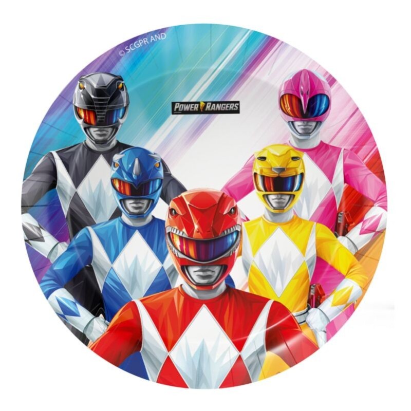 Platos Power Rangers 8 uds 18 cm