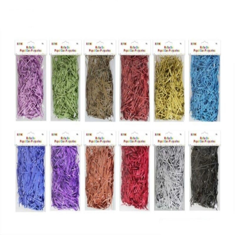 Papel rafia 15 gr 1 pieza surtido colores