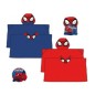 Manta coralina con capucha spiderman roja