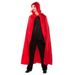 capa granate con capucha veneciana o halloween adu