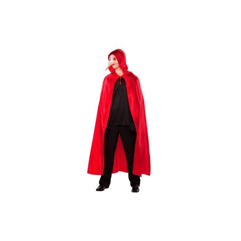 Capa granate con capucha veneciana o halloween adu