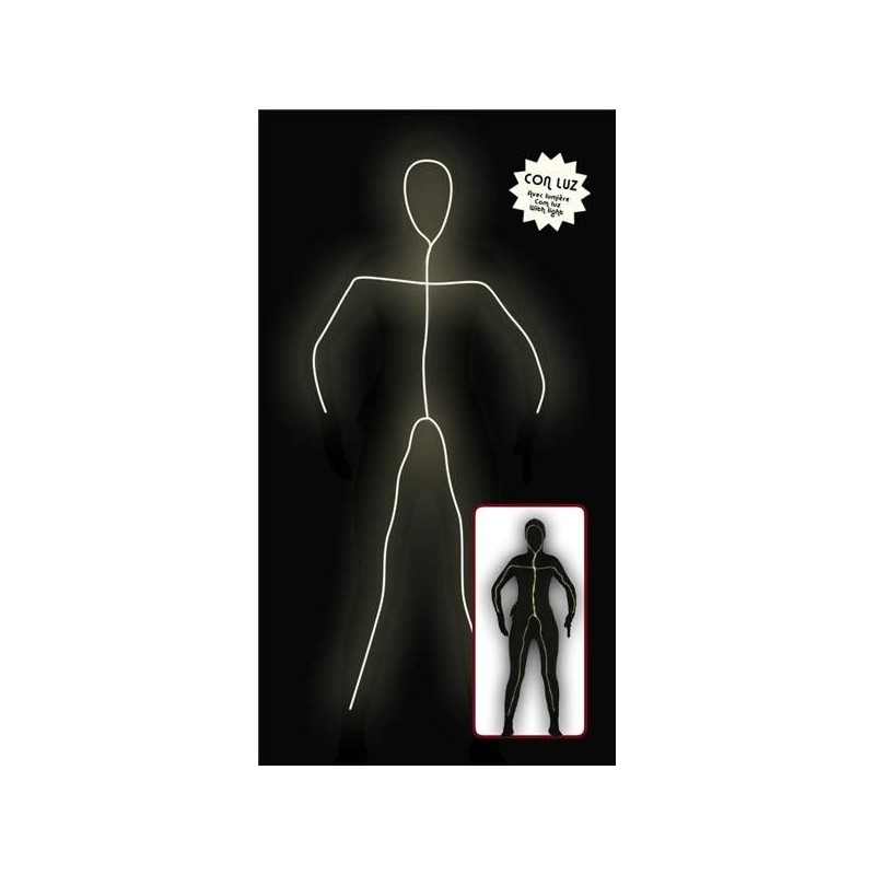 Disfraz con luz negro con luces para hombre t. m-