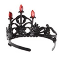 diadema gotica negra con velas