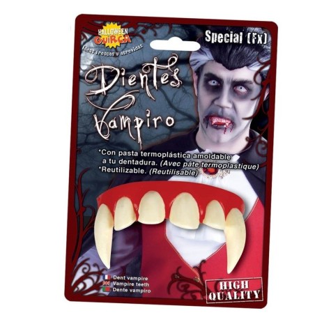 dientes vampiro colmillos con pega termoplastica
