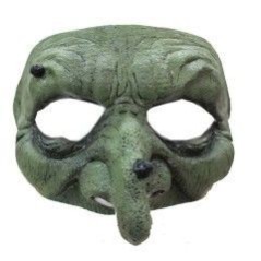 media mascara bruja verde re