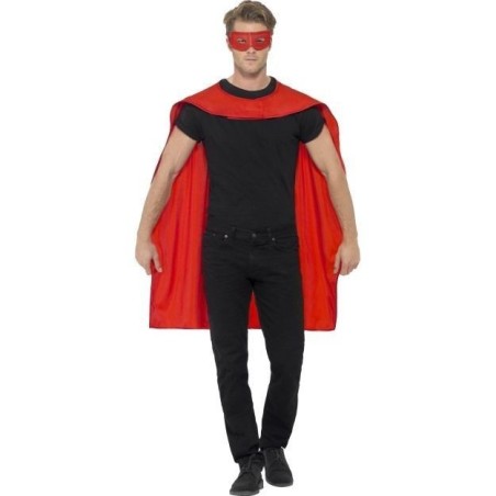 capa y antifaz rojo superheroe similar superman
