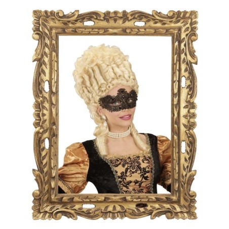 antifaz noble de encaje oro decorado antiguo