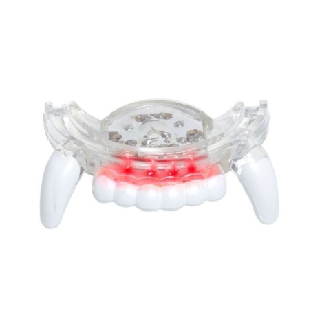 dientes vampiro con luz led rosa