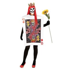 disfraz carta de poker siniestra reina calavera