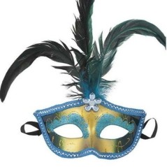 antifaz veneciano con plumas