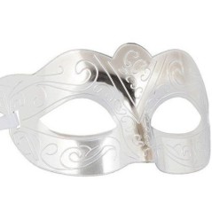 antifaz veneciano plateado mujer