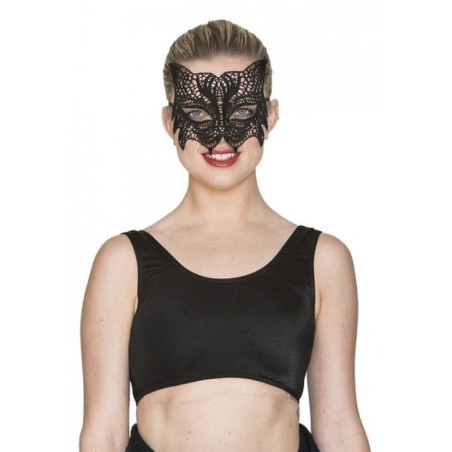 antifaz gato de encaje negro