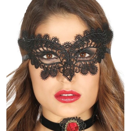 antifaz bordao negro tela encaje