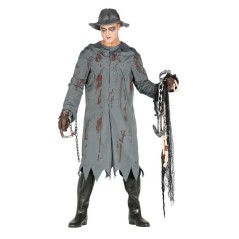 disfraz asesino del chubasquero similar al pescador