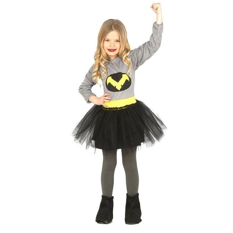 Disfraz niña murcielago batgirl tallas